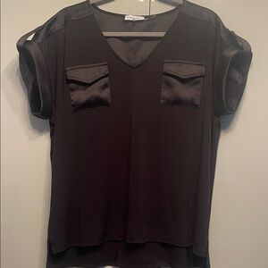 Calvin Klein Women's Black Satin Blouse